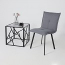 Кресло РУБИК U, Velutto 32 серый велюр/черный